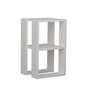 Hanah Home Mesita de Noche Lonie - White, 2 Niveles, 30x55x30 cm, Blanco